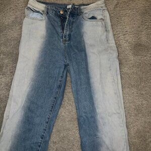 Edikted Half Bleached High Rise Tall Jeans Size Medium